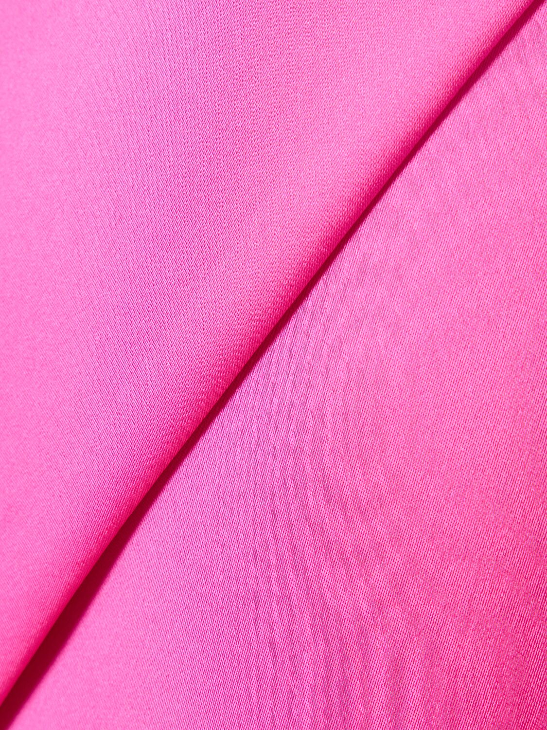 Shop Giuseppe Di Morabito Asymmetric Satin Wrap Skort In Hot Pink