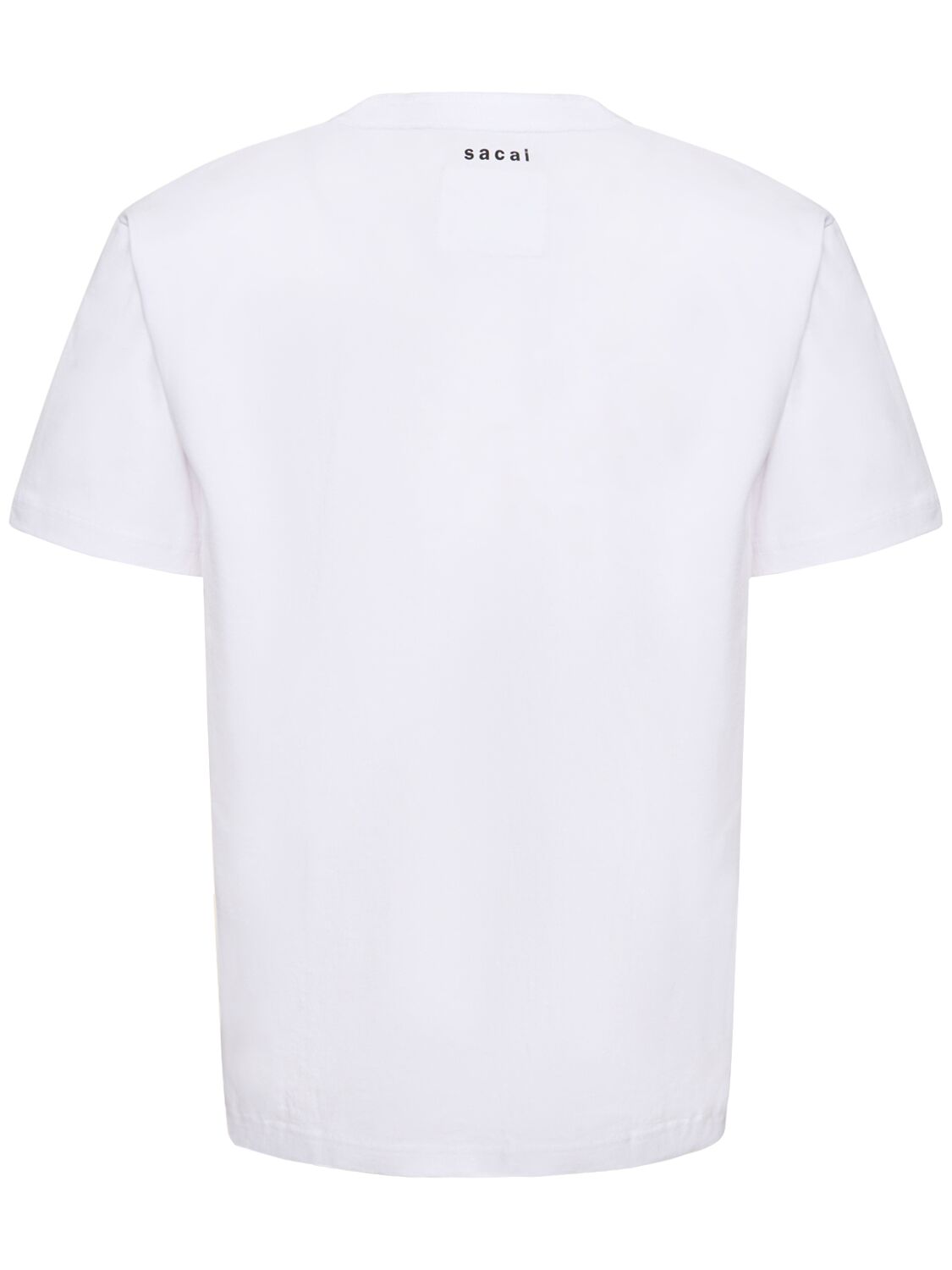 Shop Sacai Graphic Cotton T-shirt In White