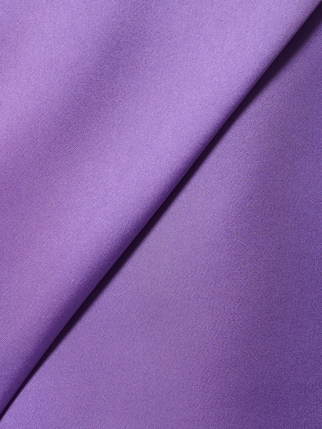 Shop Giuseppe Di Morabito Asymmetric Satin Wrap Skort In Purple