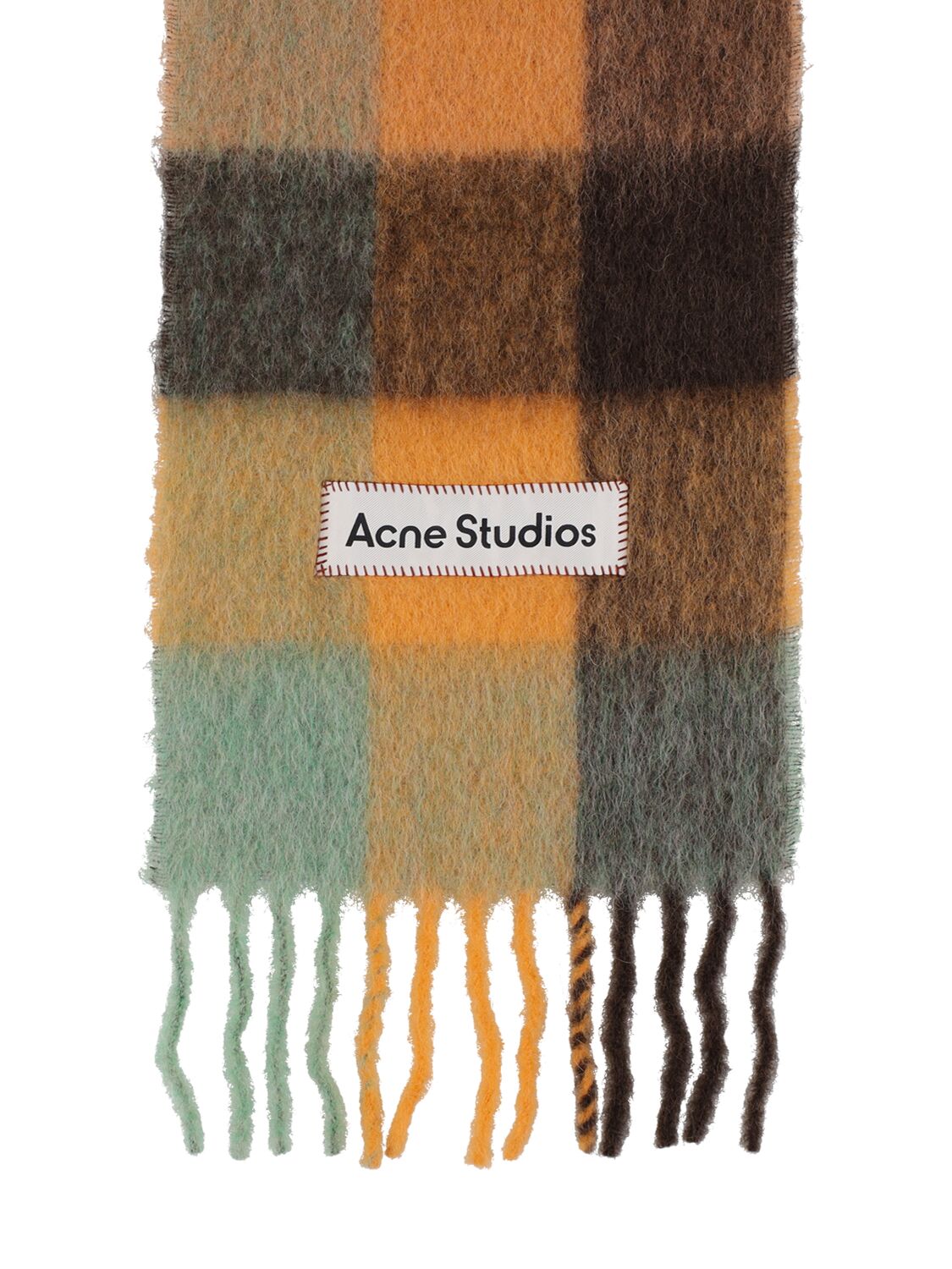 Shop Acne Studios Vally Alpaca Blend Scarf In Chestunt Brown/