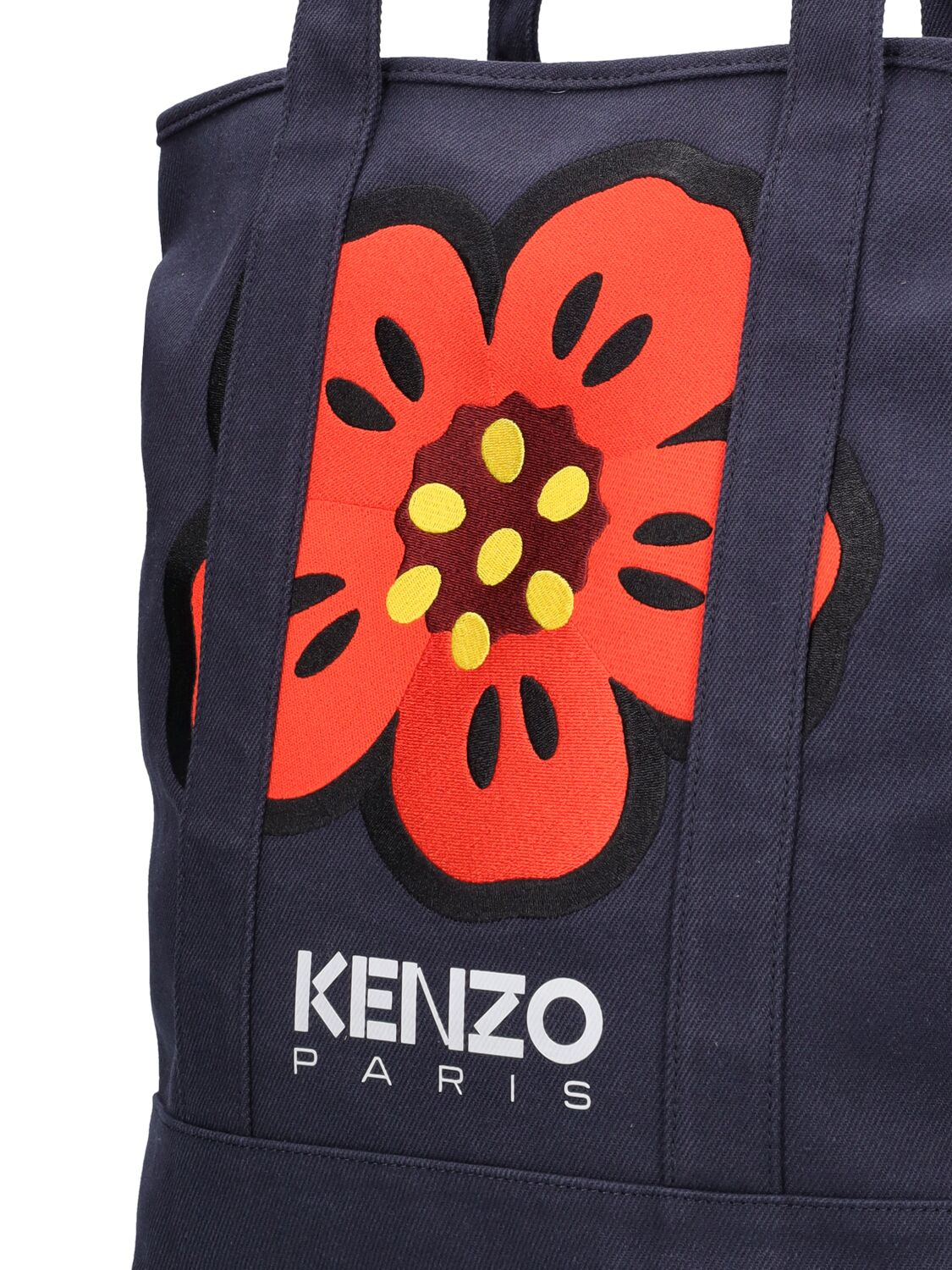 Shop Kenzo Group Boke Embroidered Utility Tote Bag In Navy