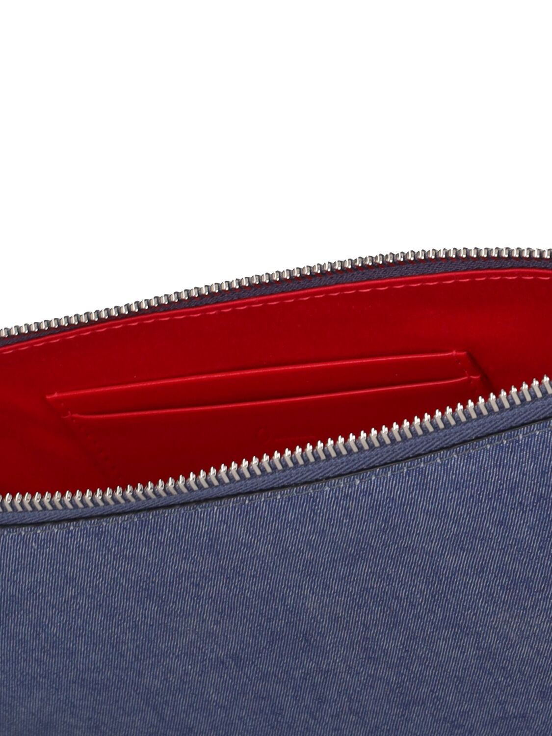Christian Louboutin Loubila Hybrid Bamboo Shoulder Bag In Denim