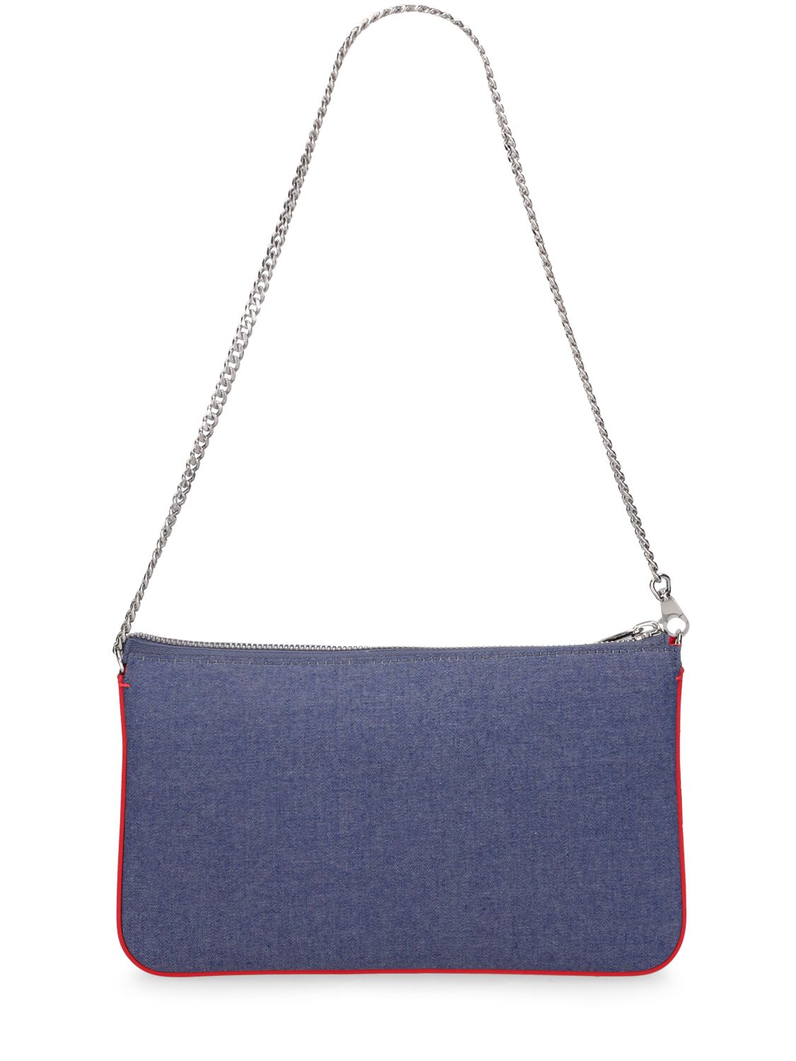 Christian Louboutin Loubila Hybrid Bamboo Shoulder Bag In Denim