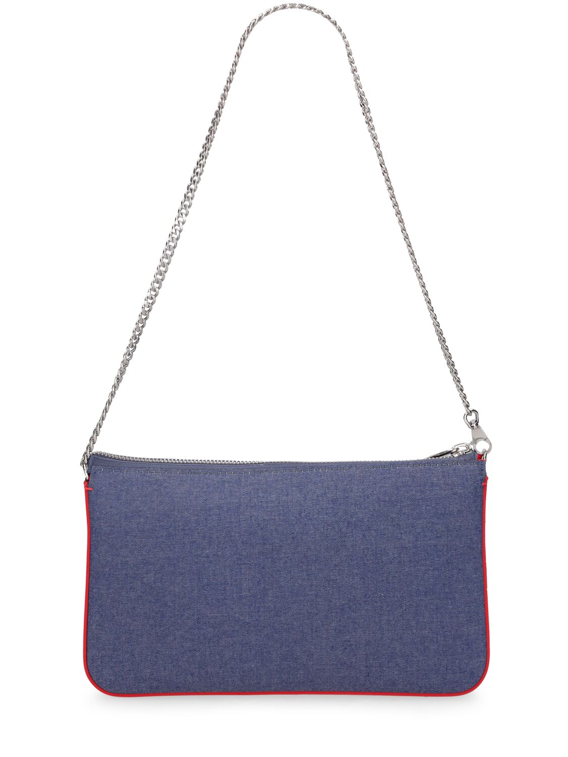 Shop Christian Louboutin Loubila Hybrid Bamboo Shoulder Bag In Denim