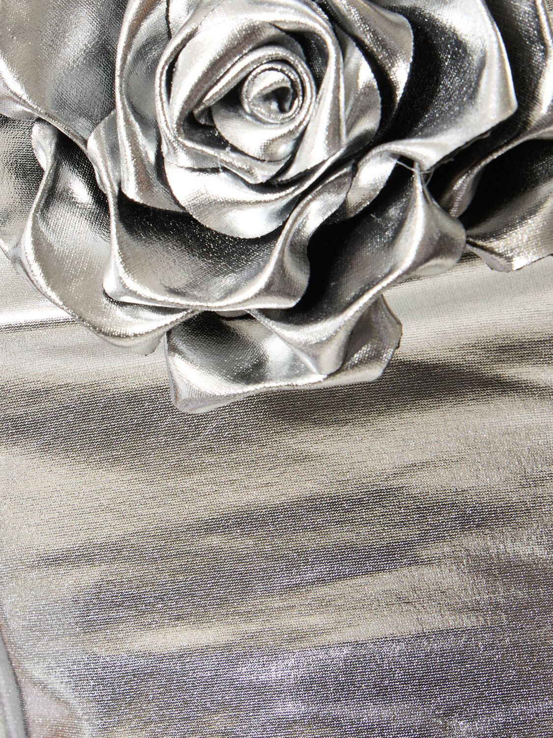 Laminated Jersey Strapless Long Dress