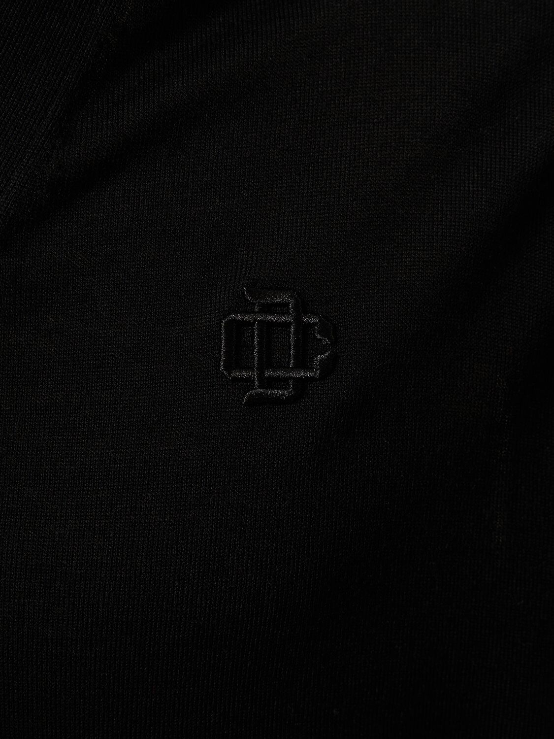 Shop Dsquared2 Virgin Wool Cardigan W/logo In Black