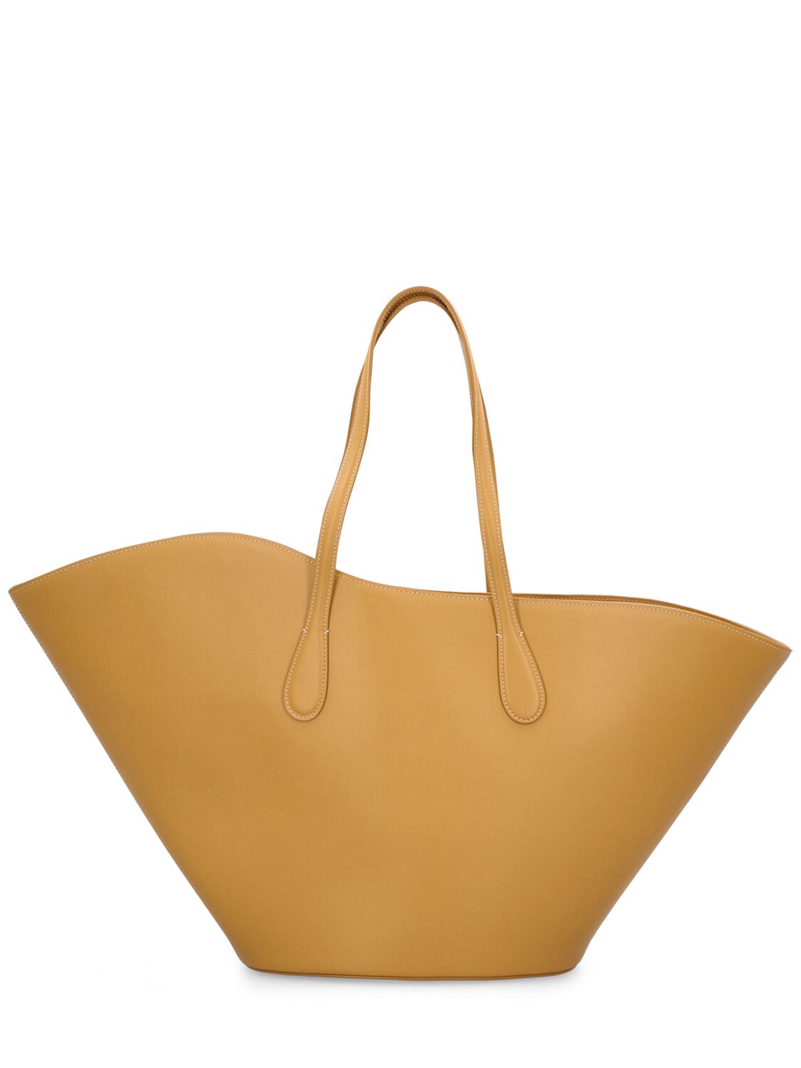 Little Liffner Large Open Tulip Leather Tote Bag In Biscotto