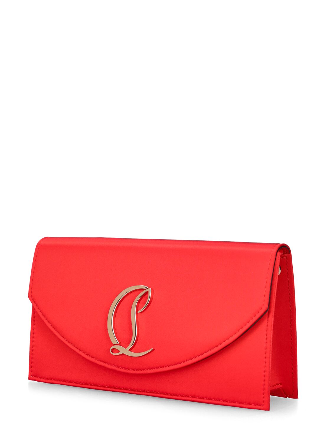 Christian Louboutin Loubi54 Satin Clutch Bag in Red