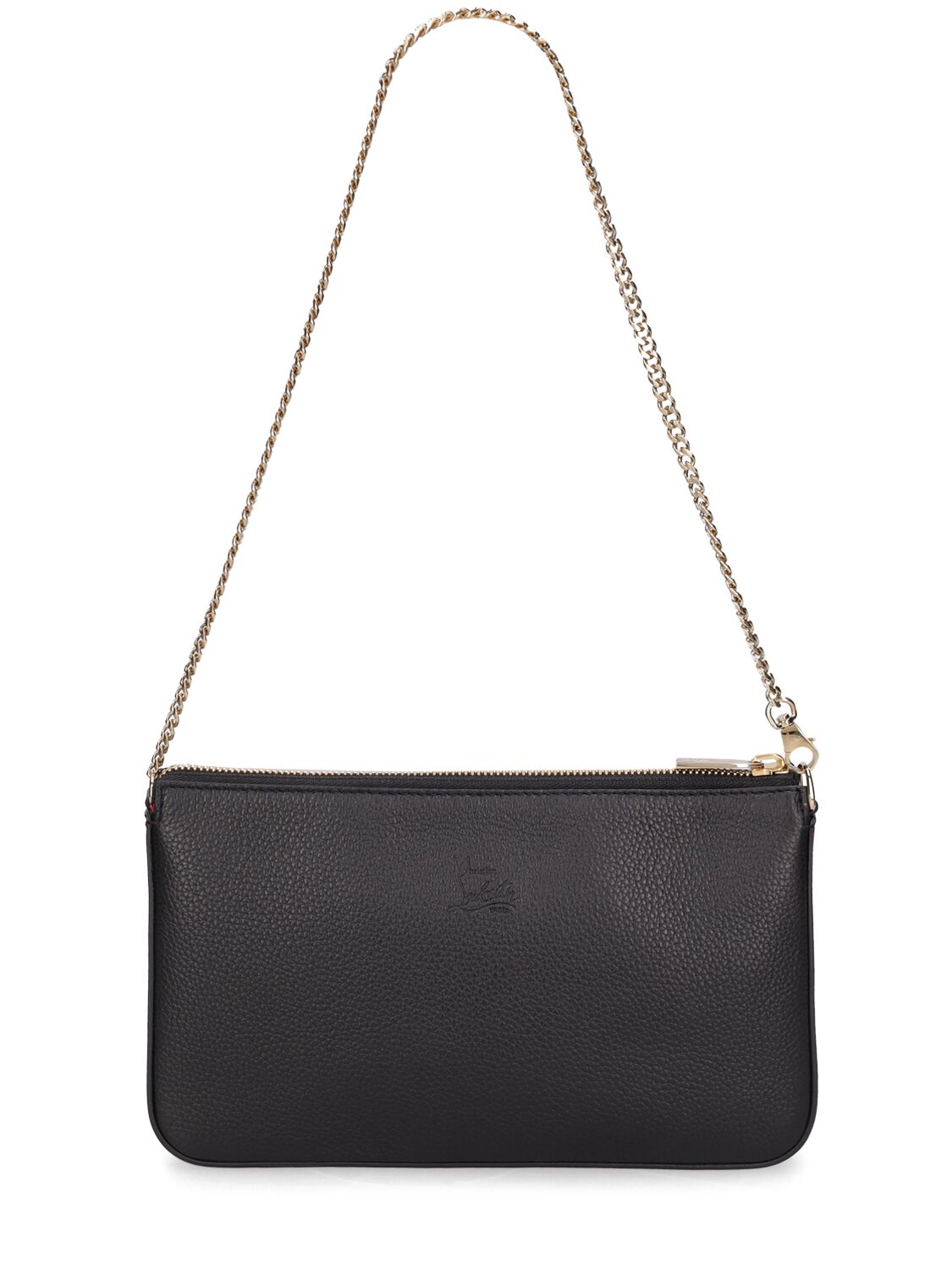 Shop Christian Louboutin Loubila Hybrid Leather Shoulder Bag In Black