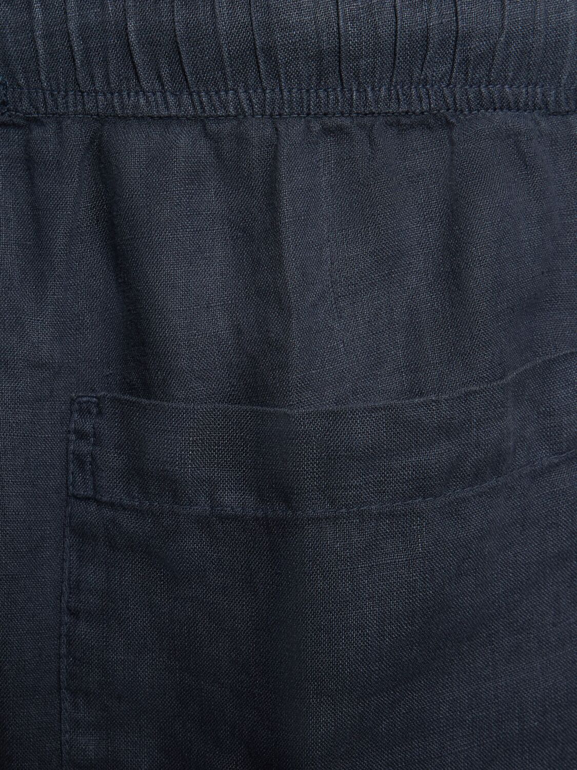 Shop James Perse Lightweight Linen Shorts In Blue