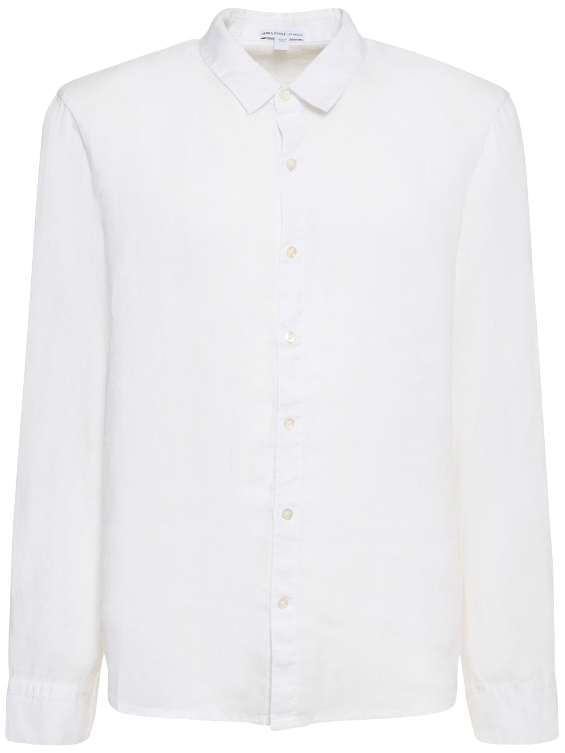 James Perse Classic Linen Shirt In White