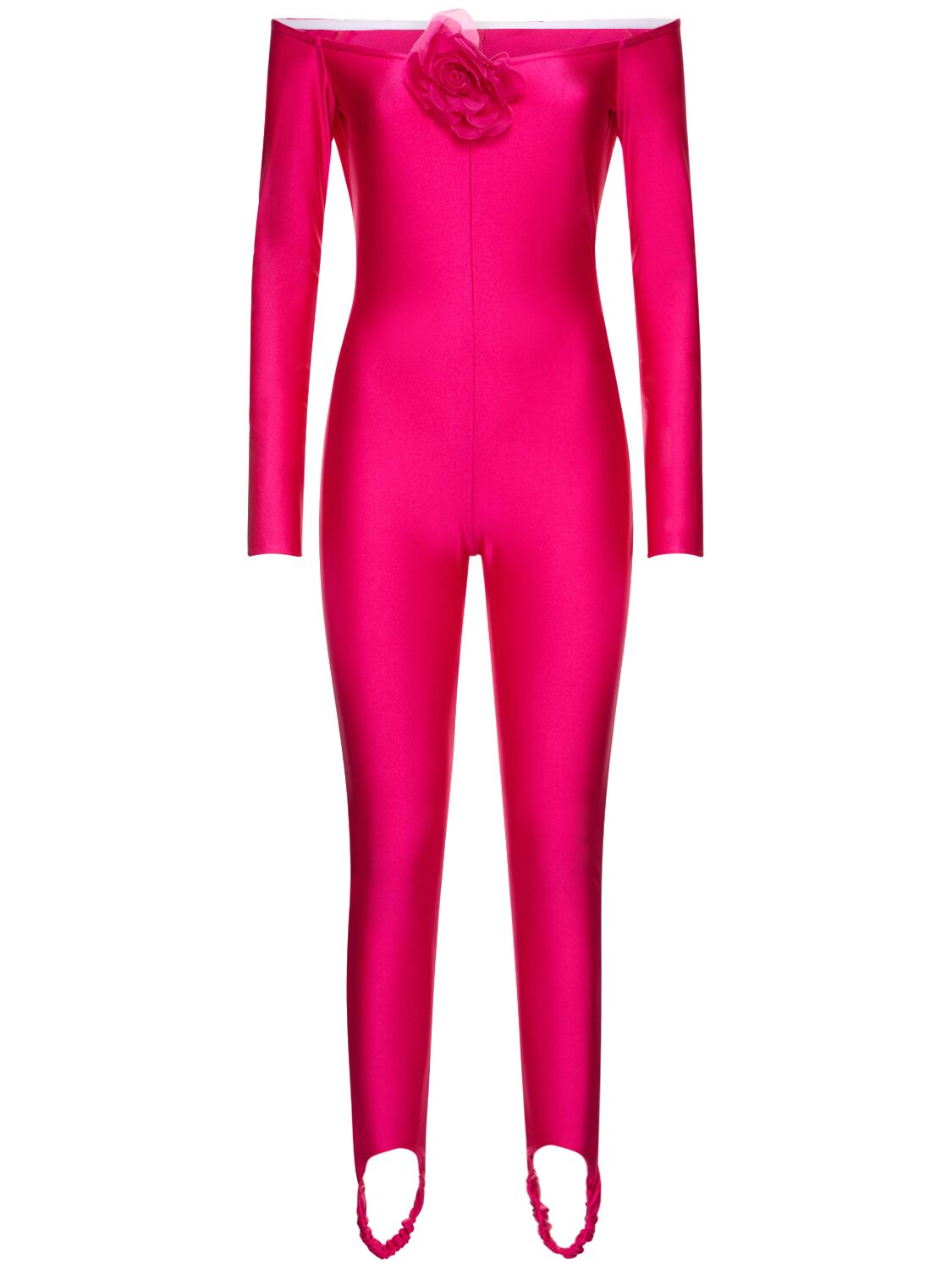 Image of Shiny Stretch Jersey Jumpsuit