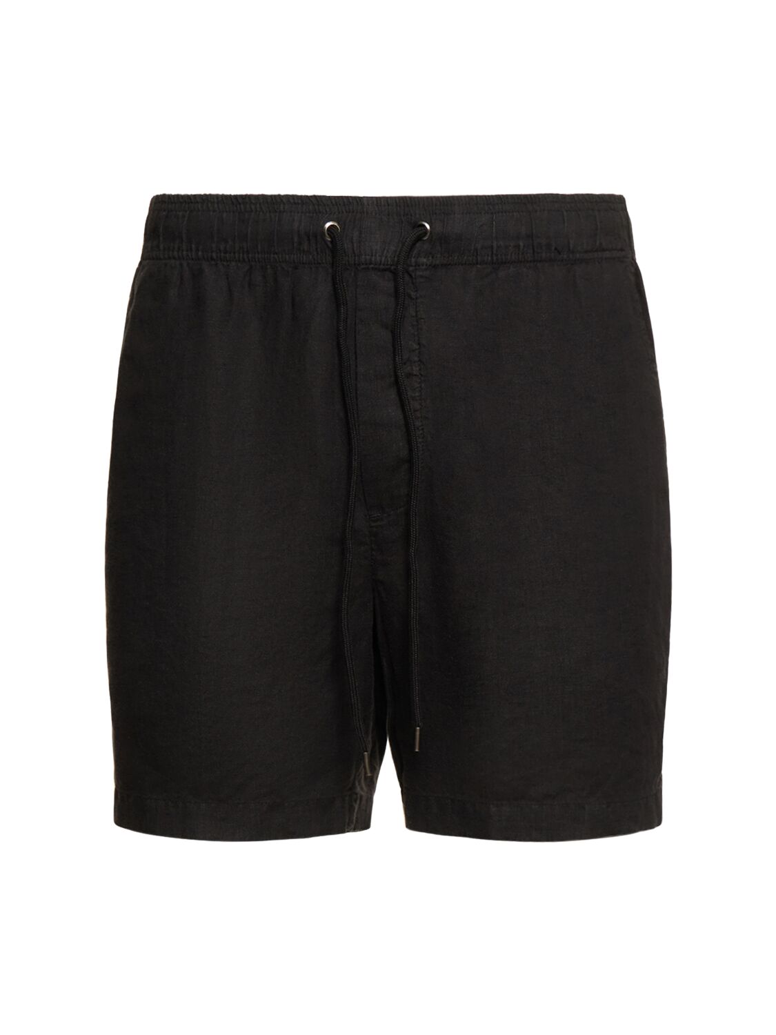 James Perse Lightweight Linen Shorts In Black