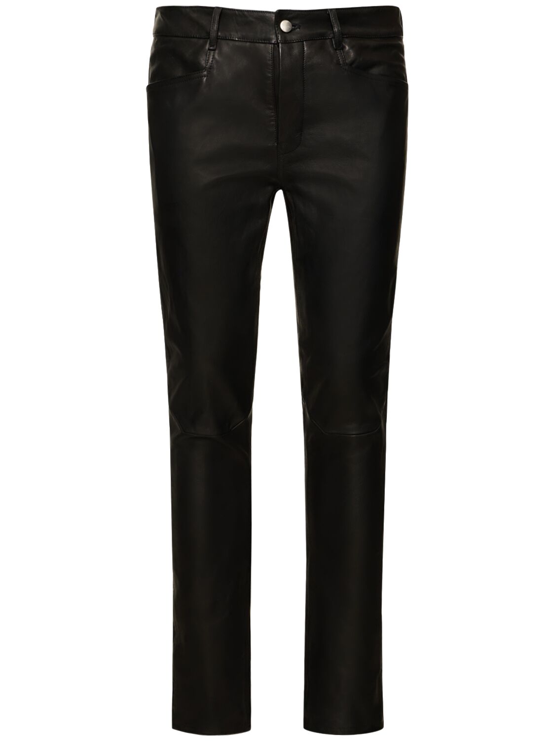 Shop Rick Owens Tyrone Leather Pants In Black
