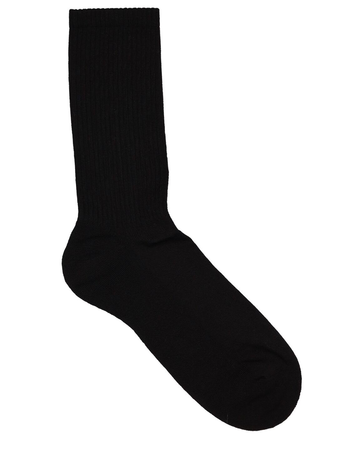 Shop Off-white Big Logo Cotton Socks In Black,white