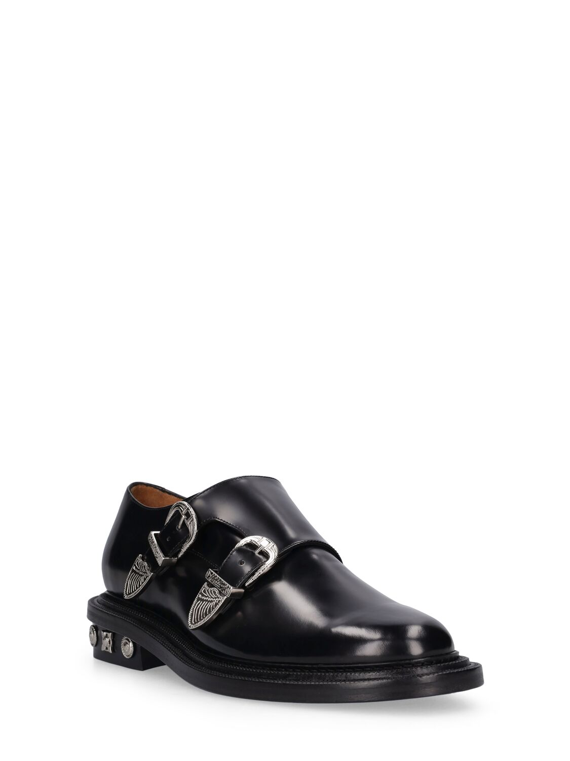 Shop Toga Virilis Black Polido Leather Shoes