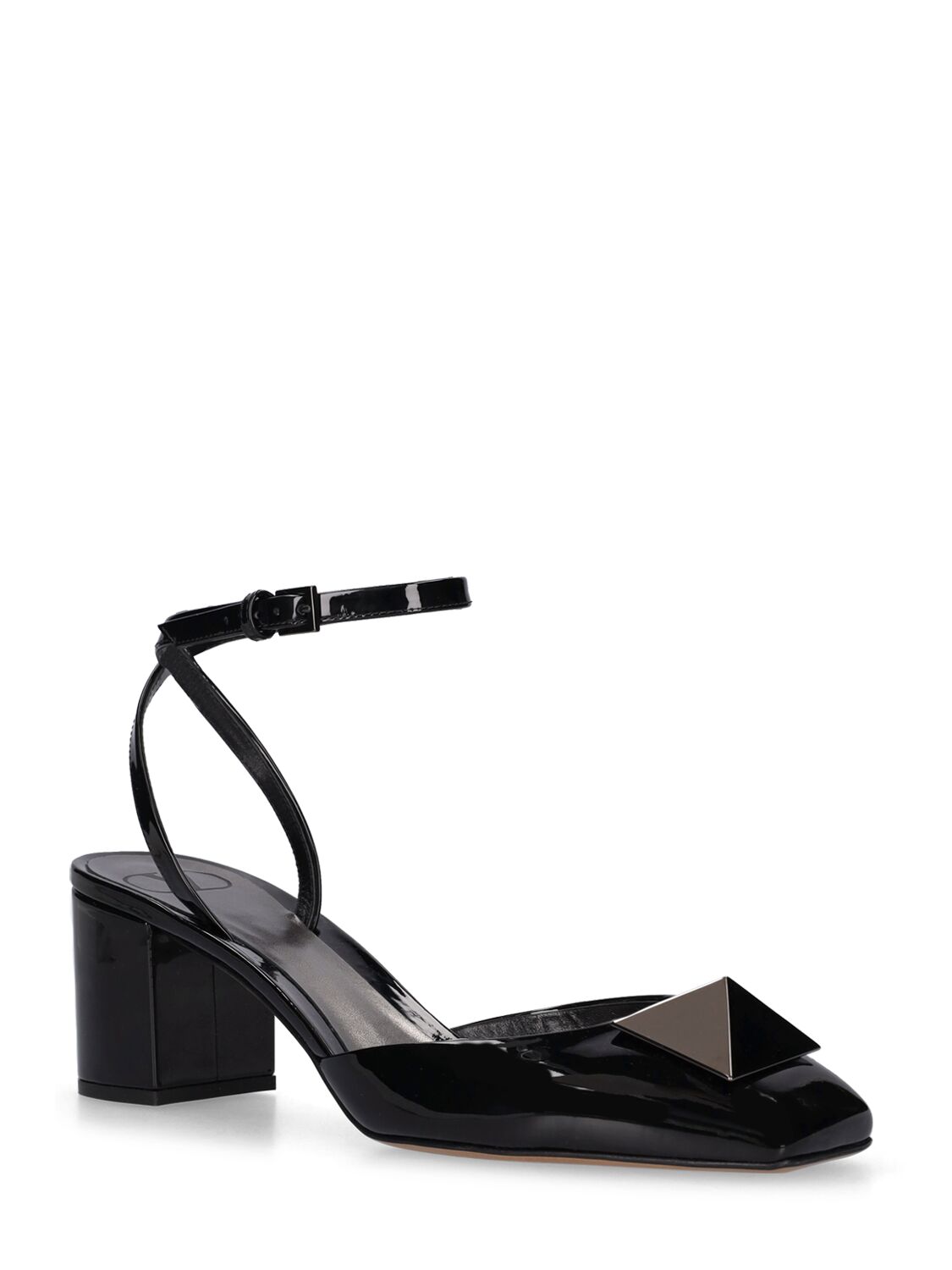 Shop Valentino 60mm One Stud Patent Leather Pumps In Black