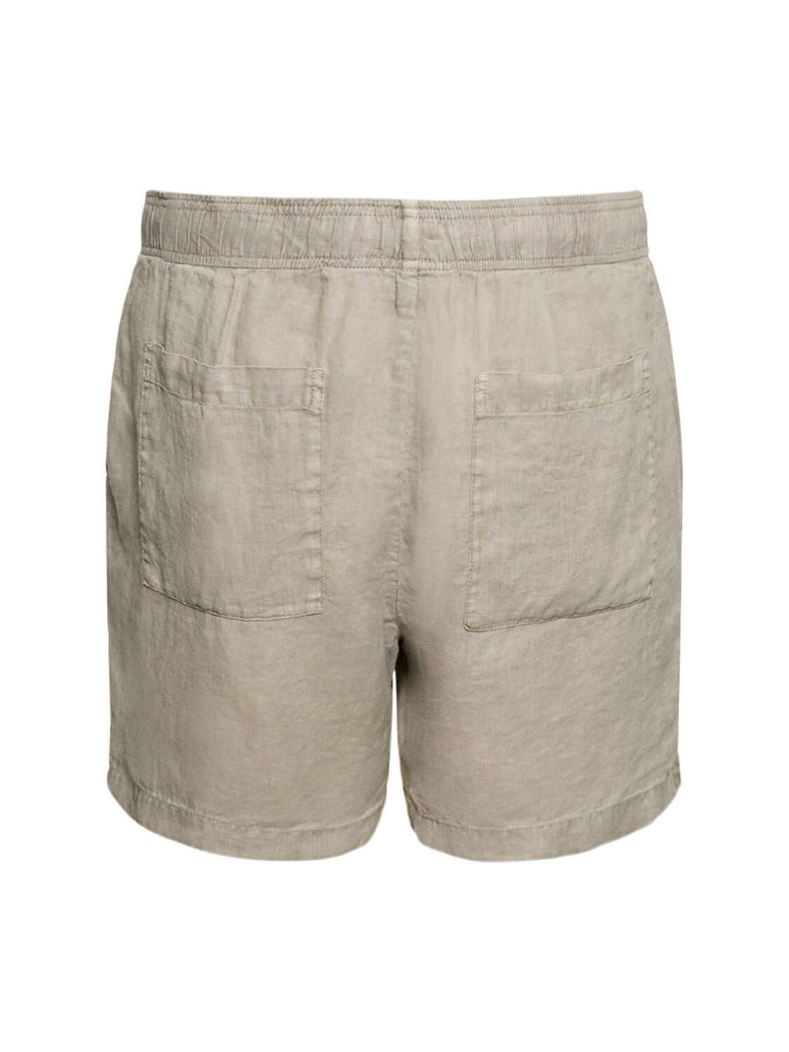 Shop James Perse Lightweight Linen Shorts In Beige
