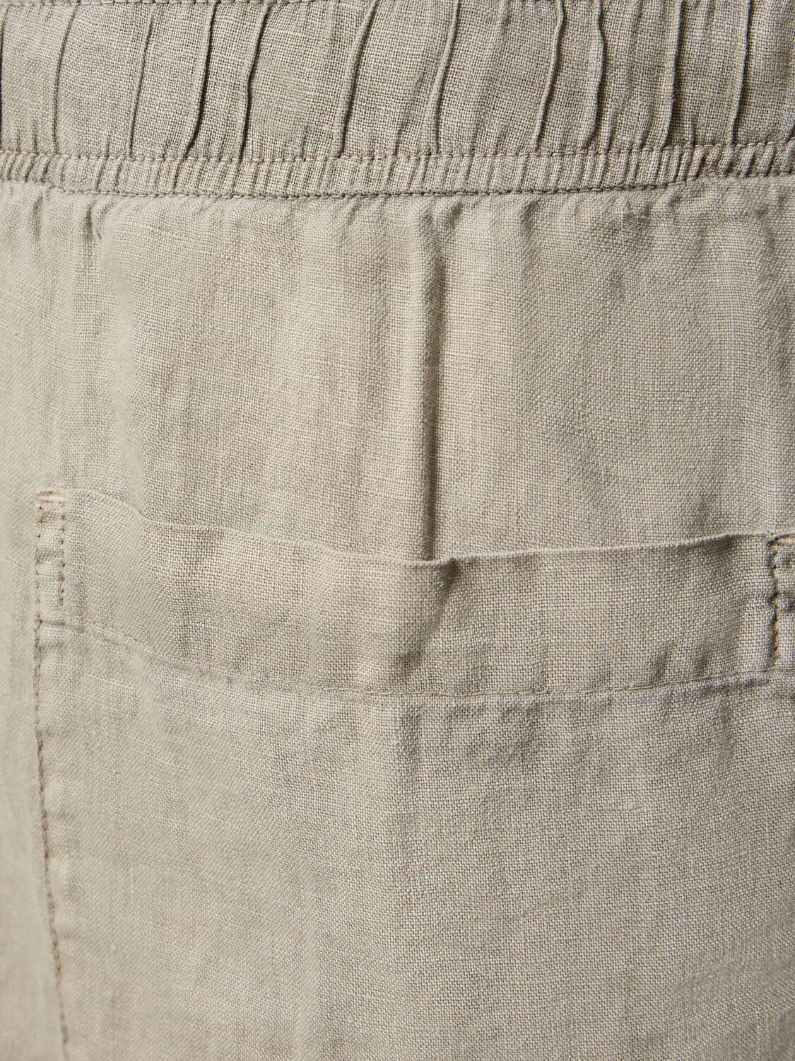Shop James Perse Lightweight Linen Shorts In Beige