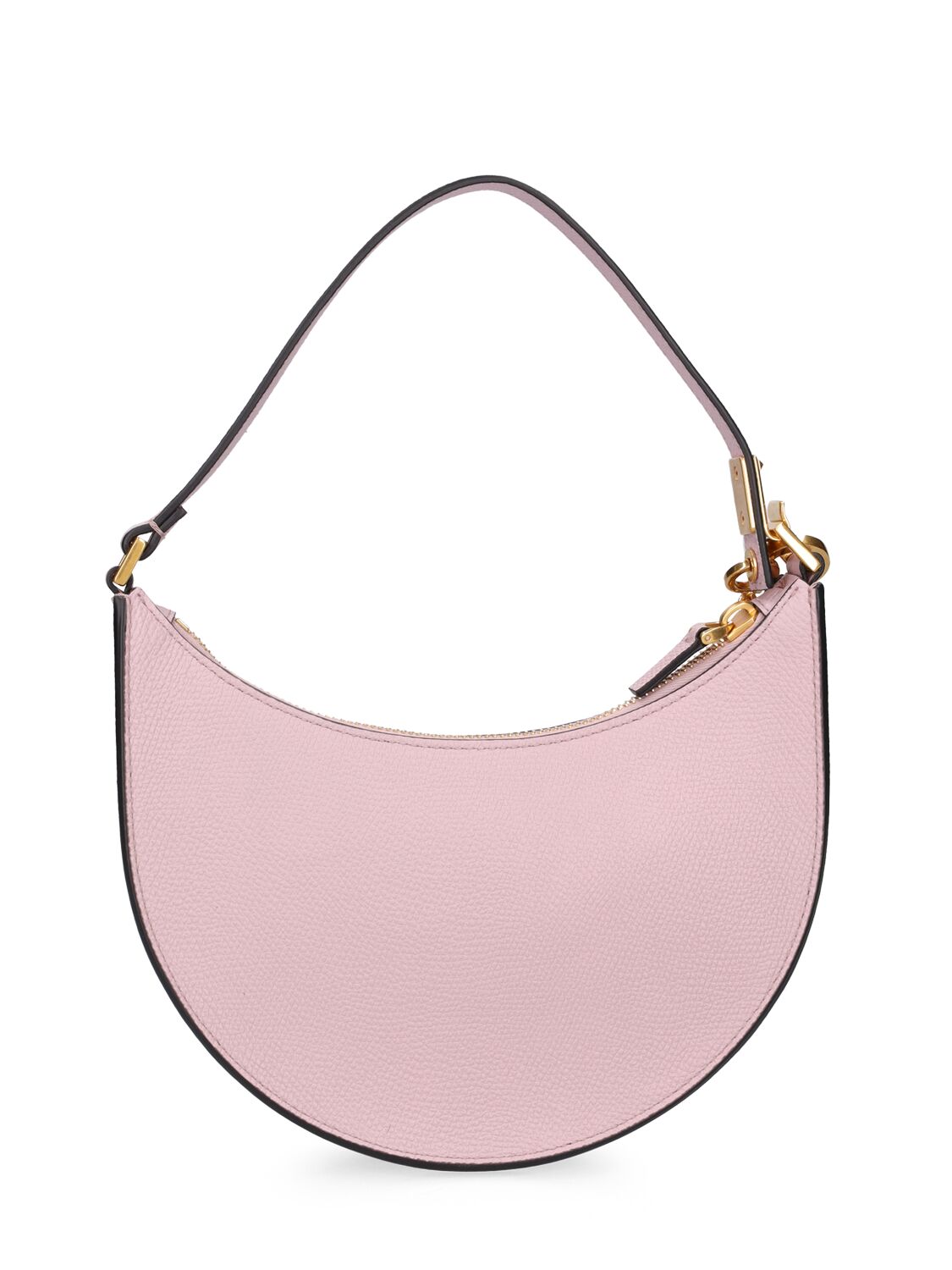 Shop Valentino Mini V Logo Signature Leather Hobo Bag In Water Lilac