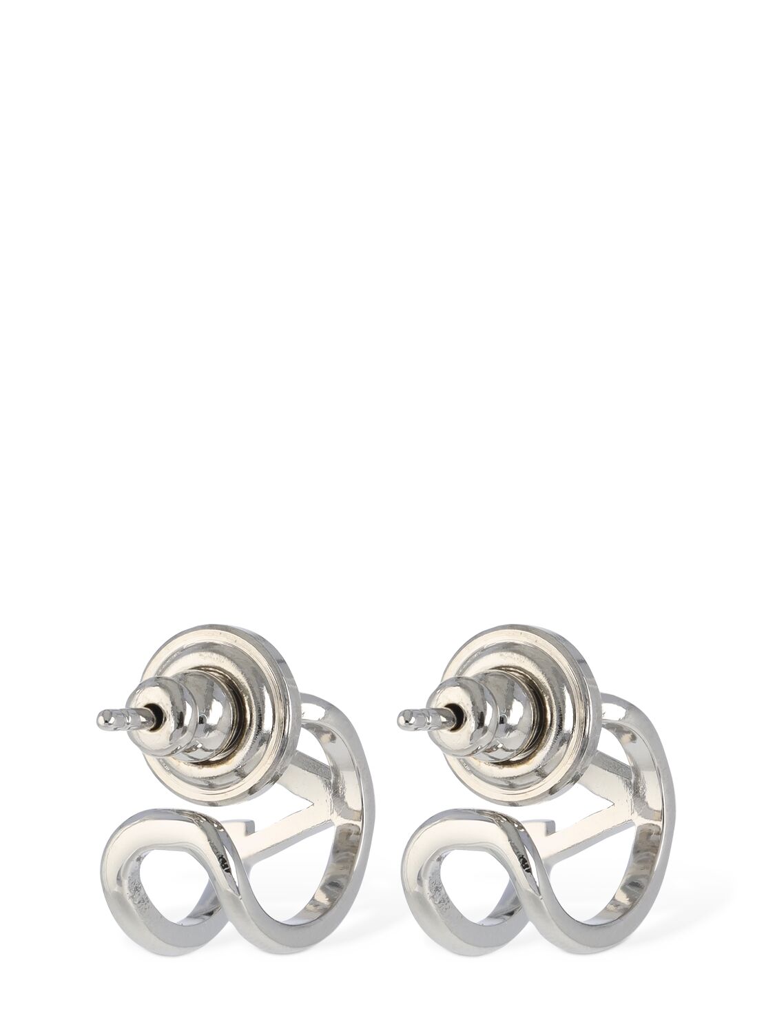 Shop Valentino Mini V Logo Signature Earrings In Silver