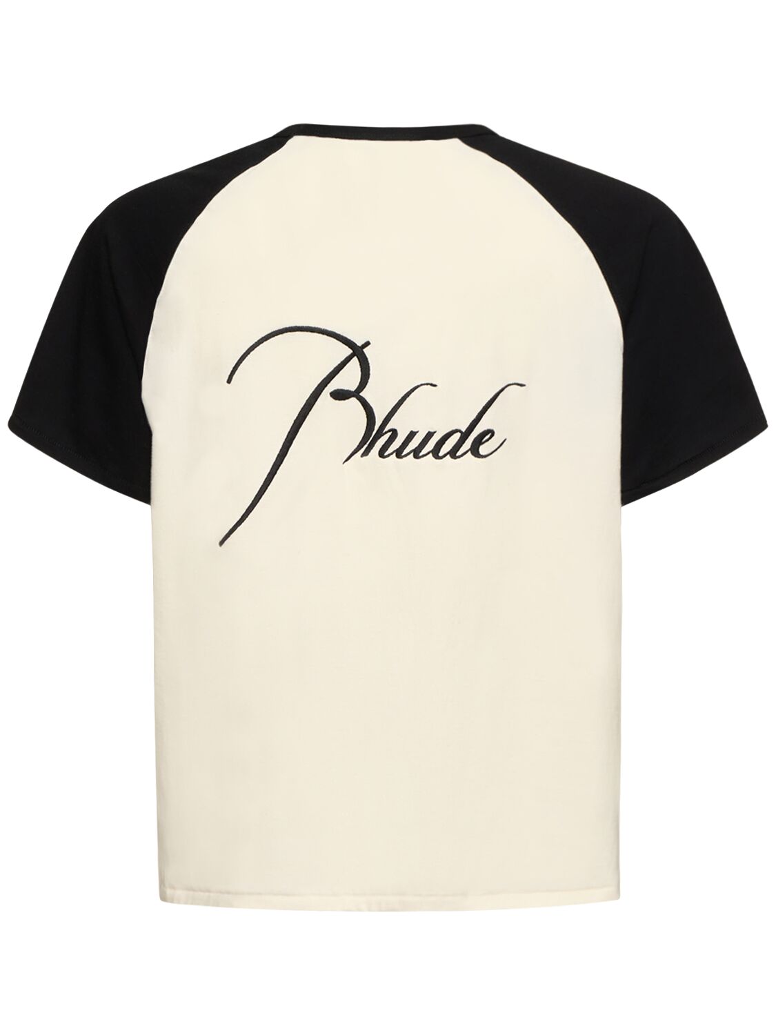 Shop Rhude Raglan T-shirt In White,black