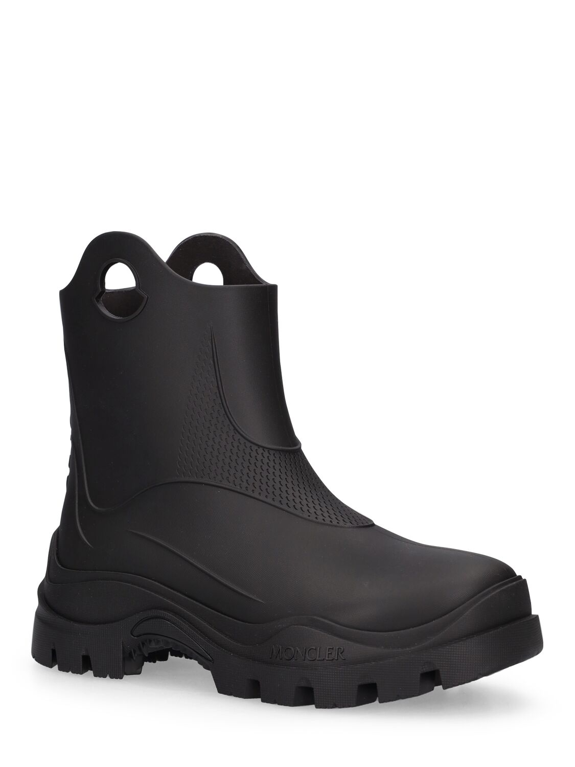Shop Moncler 32mm Misty Rubber Rain Boots In Black