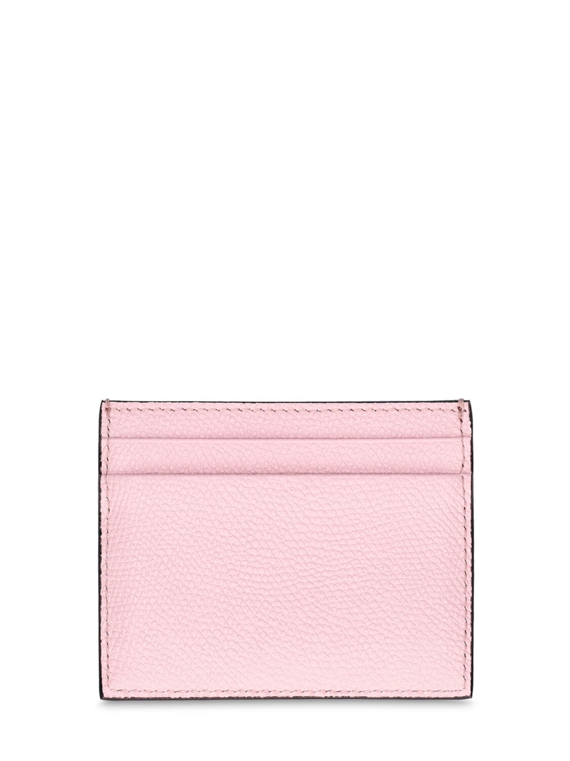 Shop Valentino V Logo Soft Leather Card Holder In Water Lilac