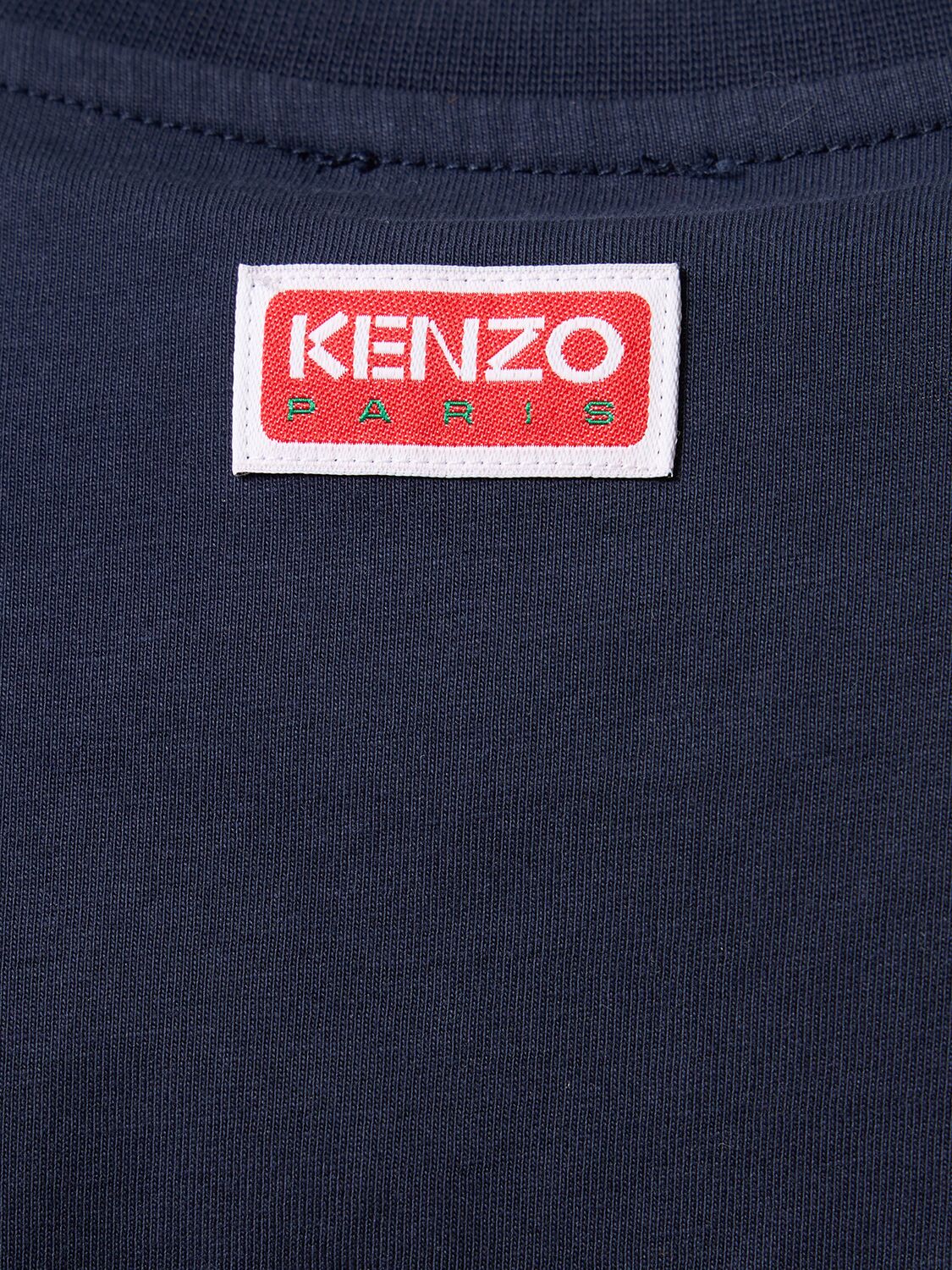 Shop Kenzo Hearts Relaxed Cotton T-shirt In Blue
