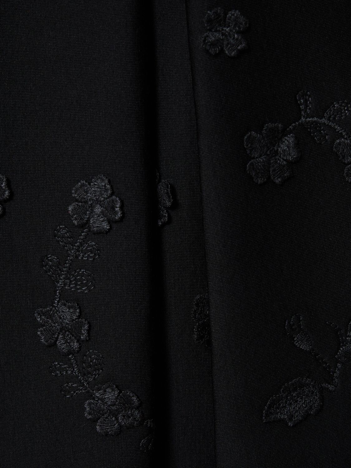 Shop Elie Saab Embroidered Flowers Midi Dress In Black