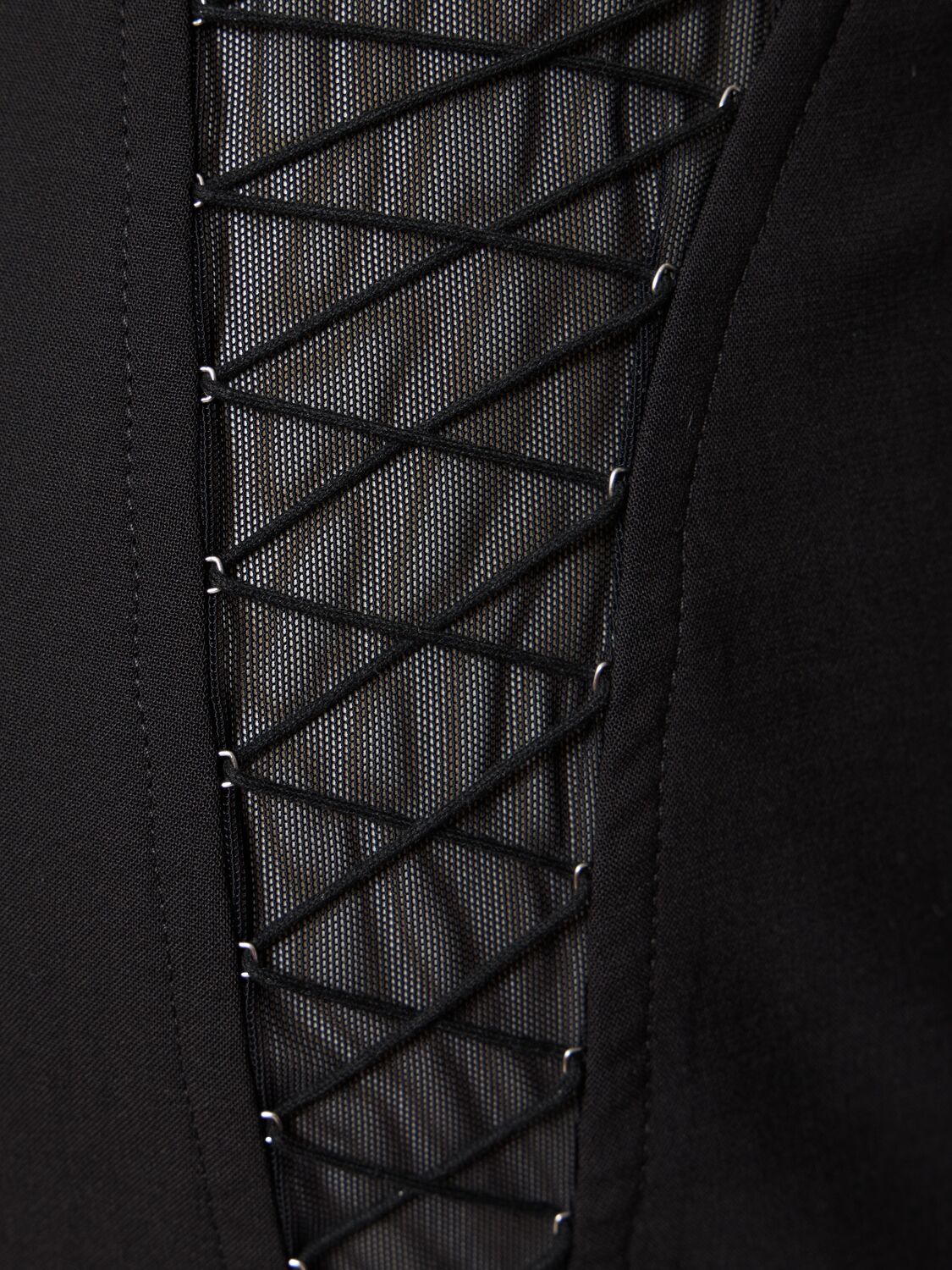 Shop Dion Lee Wool Blend Interlock Zipped Mini Skirt In Black