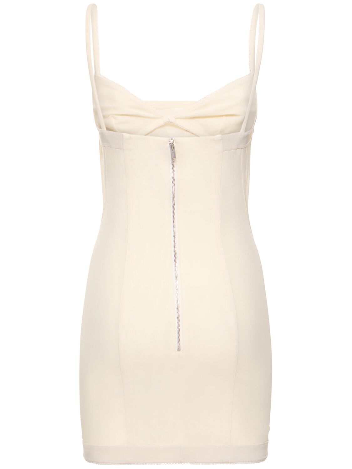 Shop Dion Lee Mesh Corset Mini Dress In Ivory