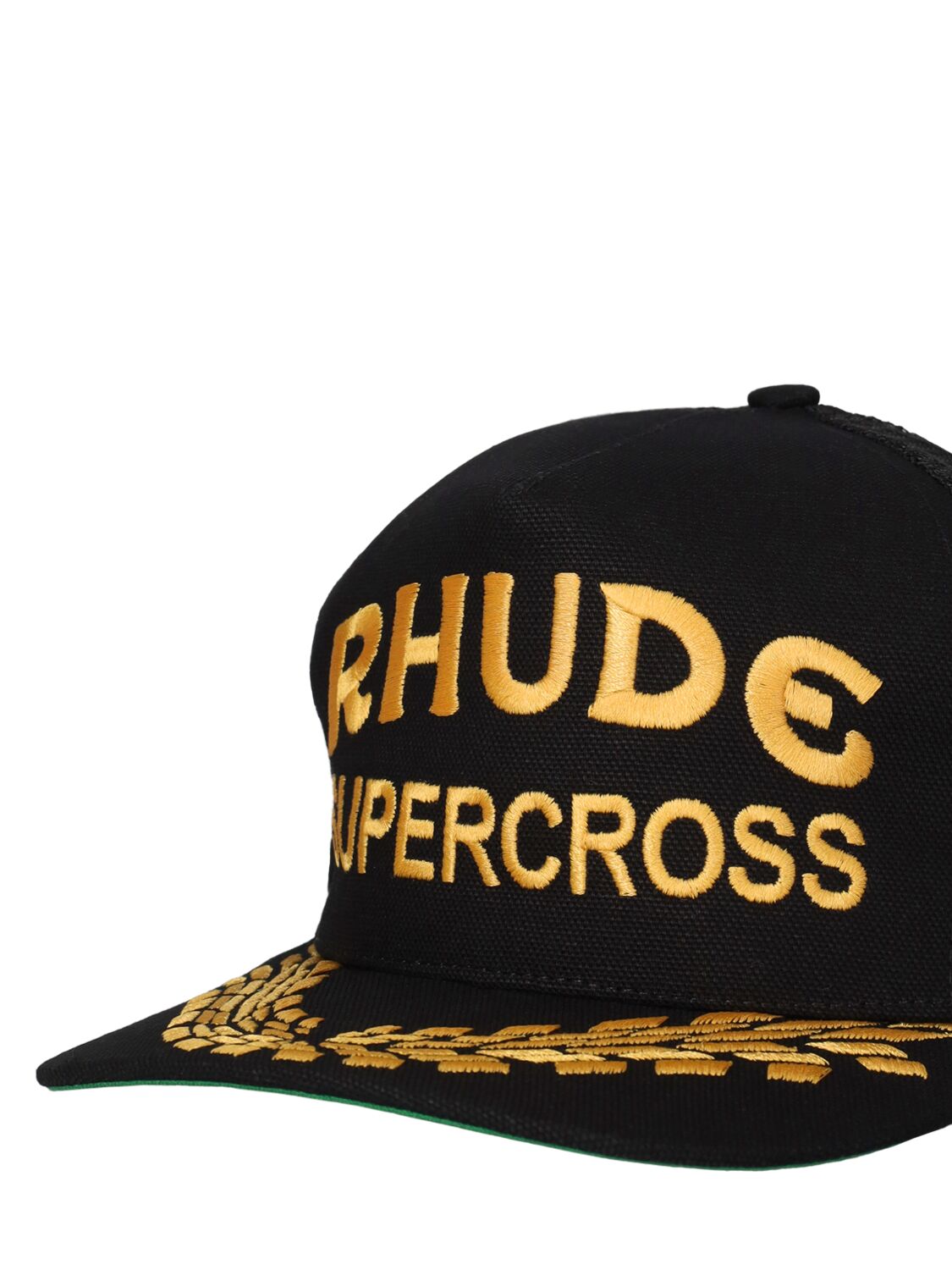 Shop Rhude Canvas Supercross Trucker Hat In Black