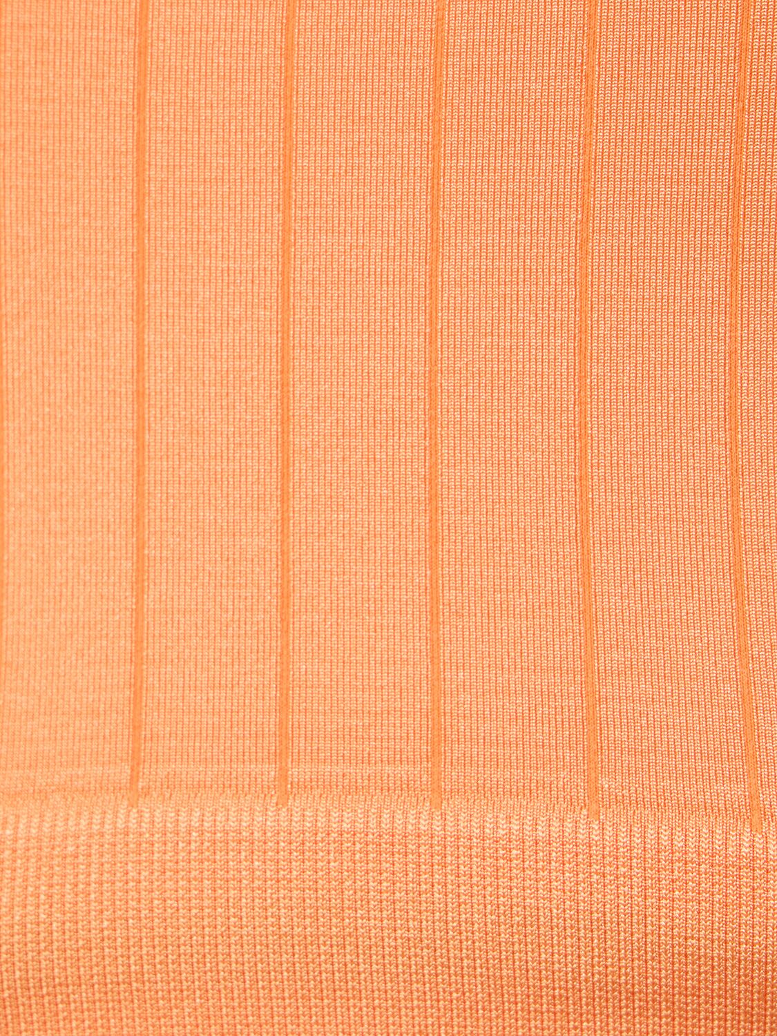 Shop Prism Squared Sincere Flat Rib Bra Top In Orange