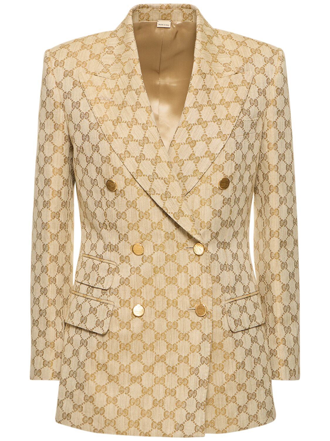 Image of Gg Cotton & Linen Jacket