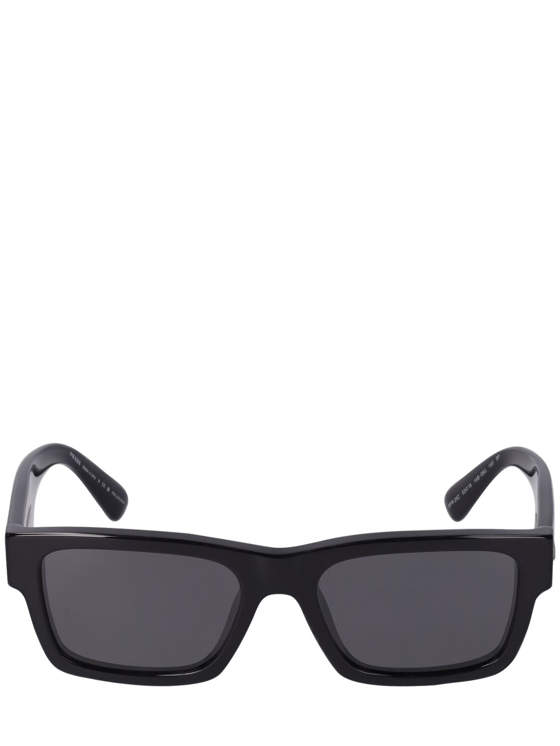 Prada Heritage Squared Acetate  Sunglasses In Black,grey