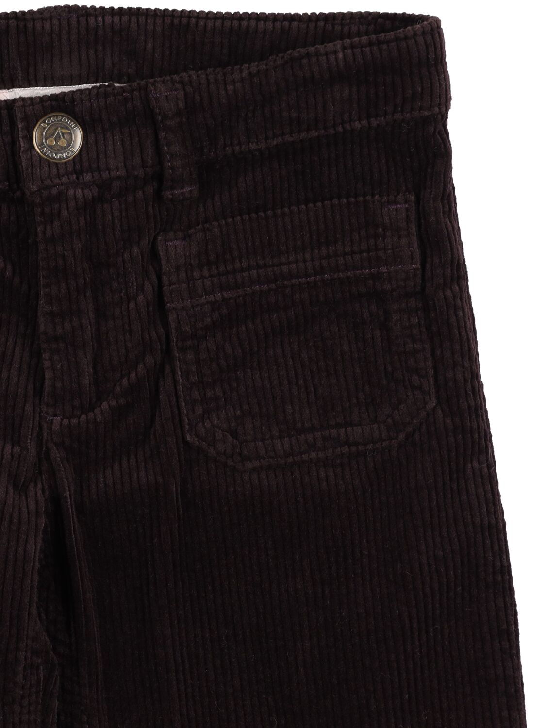 Shop Bonpoint Junon Stretch Cotton Pants In Dark Purple