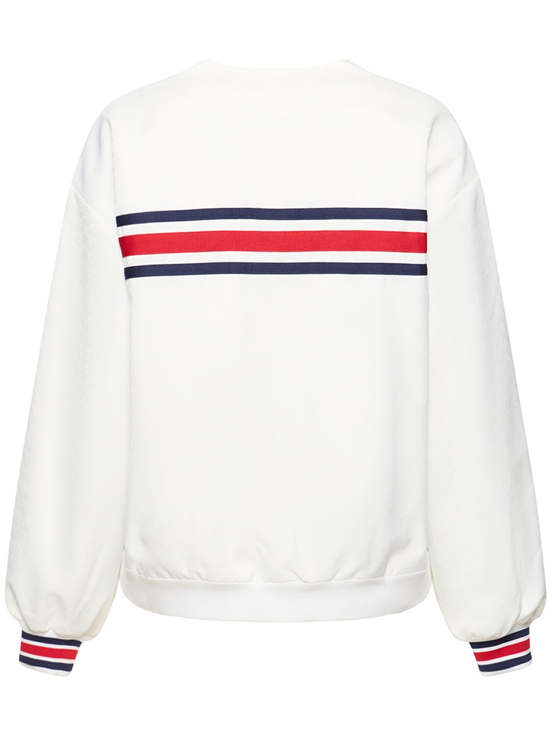 Shop Gucci Gg Canvas Technical Jersey Cardigan In White,multi