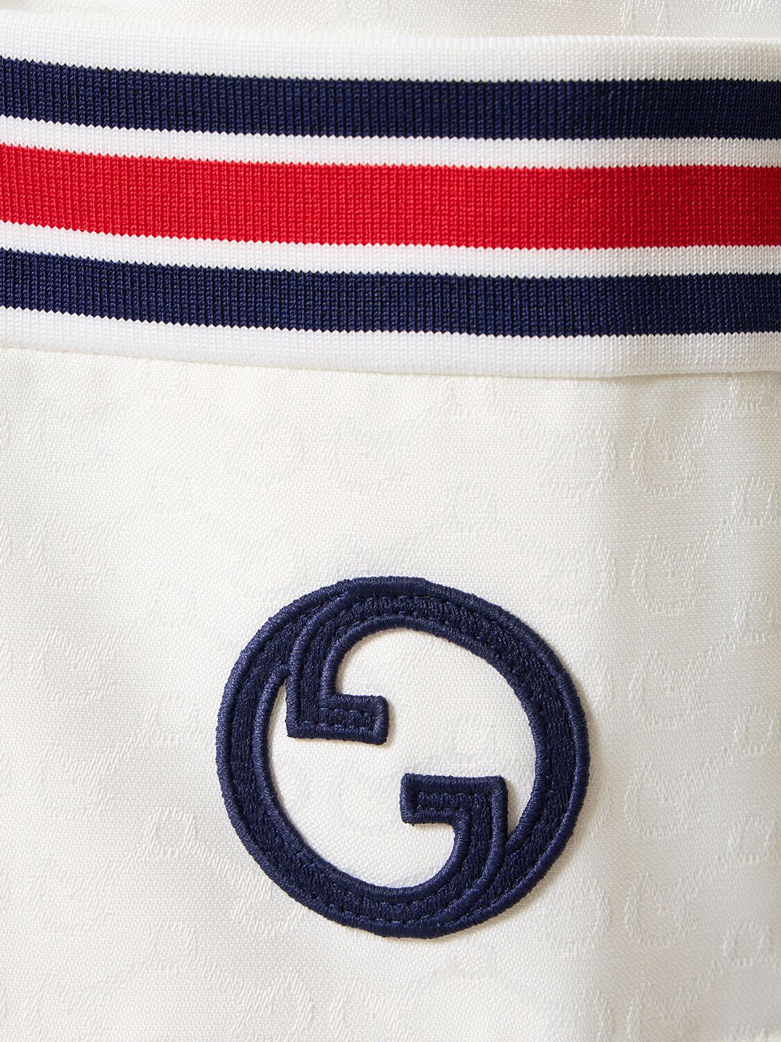 Shop Gucci Gg Canvas Technical Jersey Cardigan In White,multi