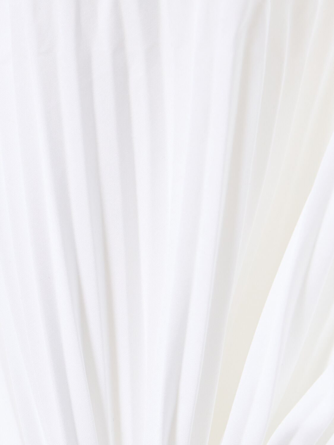 Shop Jil Sander Pleated Cotton Poplin Mini Dress W/belt In White