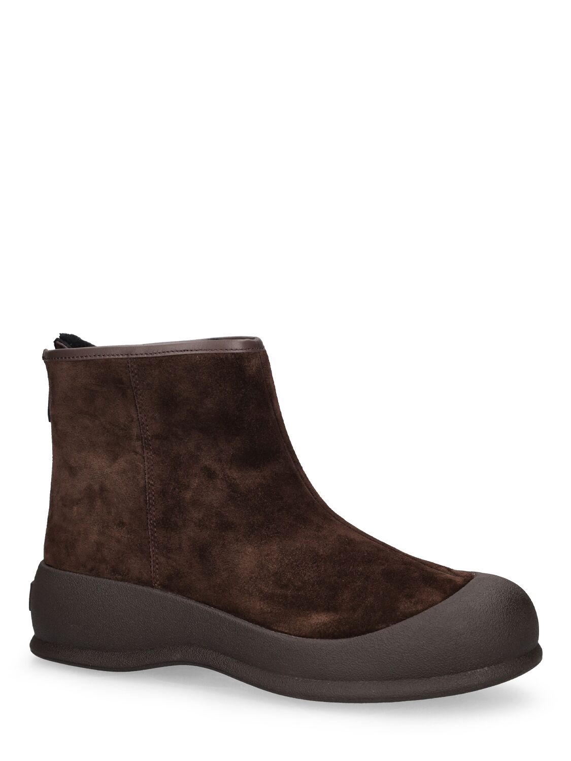 Shop Bally 30mm Carsey Suede & Rubber Boots In Brown