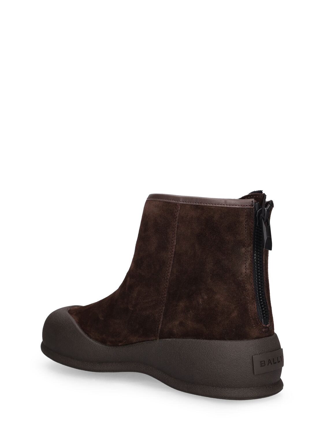 Shop Bally 30mm Carsey Suede & Rubber Boots In Brown