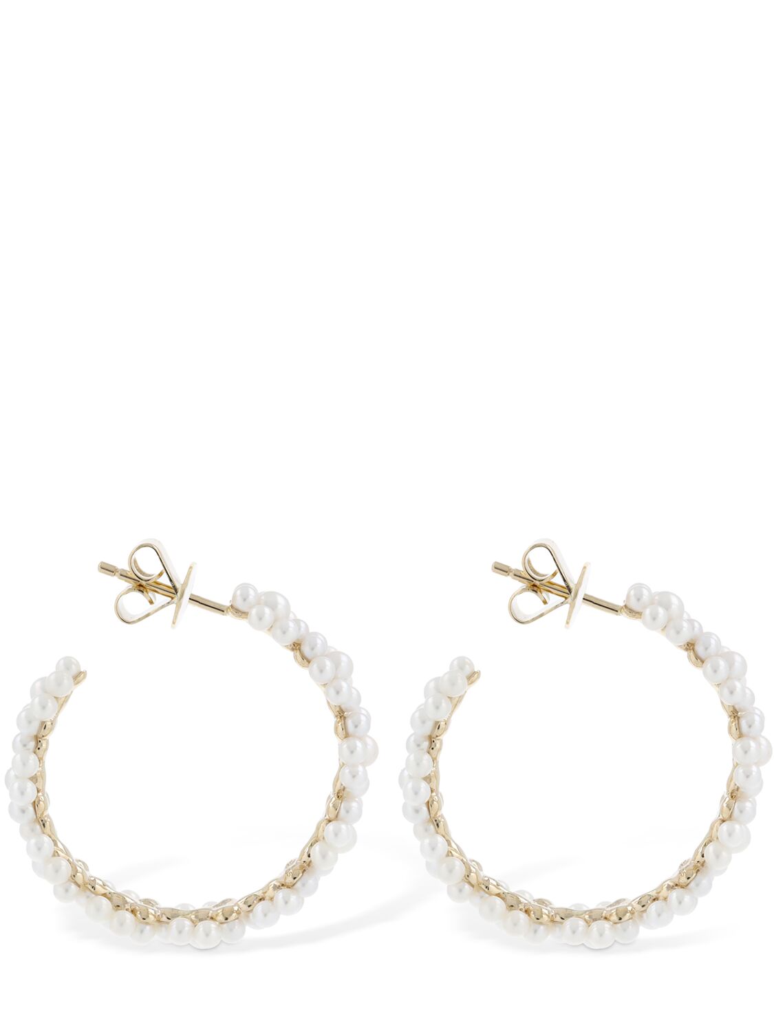 Shop Sophie Bille Brahe Grande Boucle Parc 14kt & Pearl Earrings