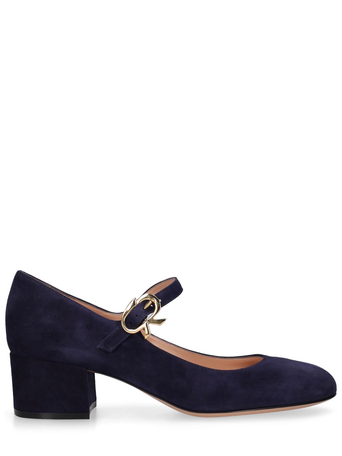 Image of 45mm Mary Ribbon Suede Pumps