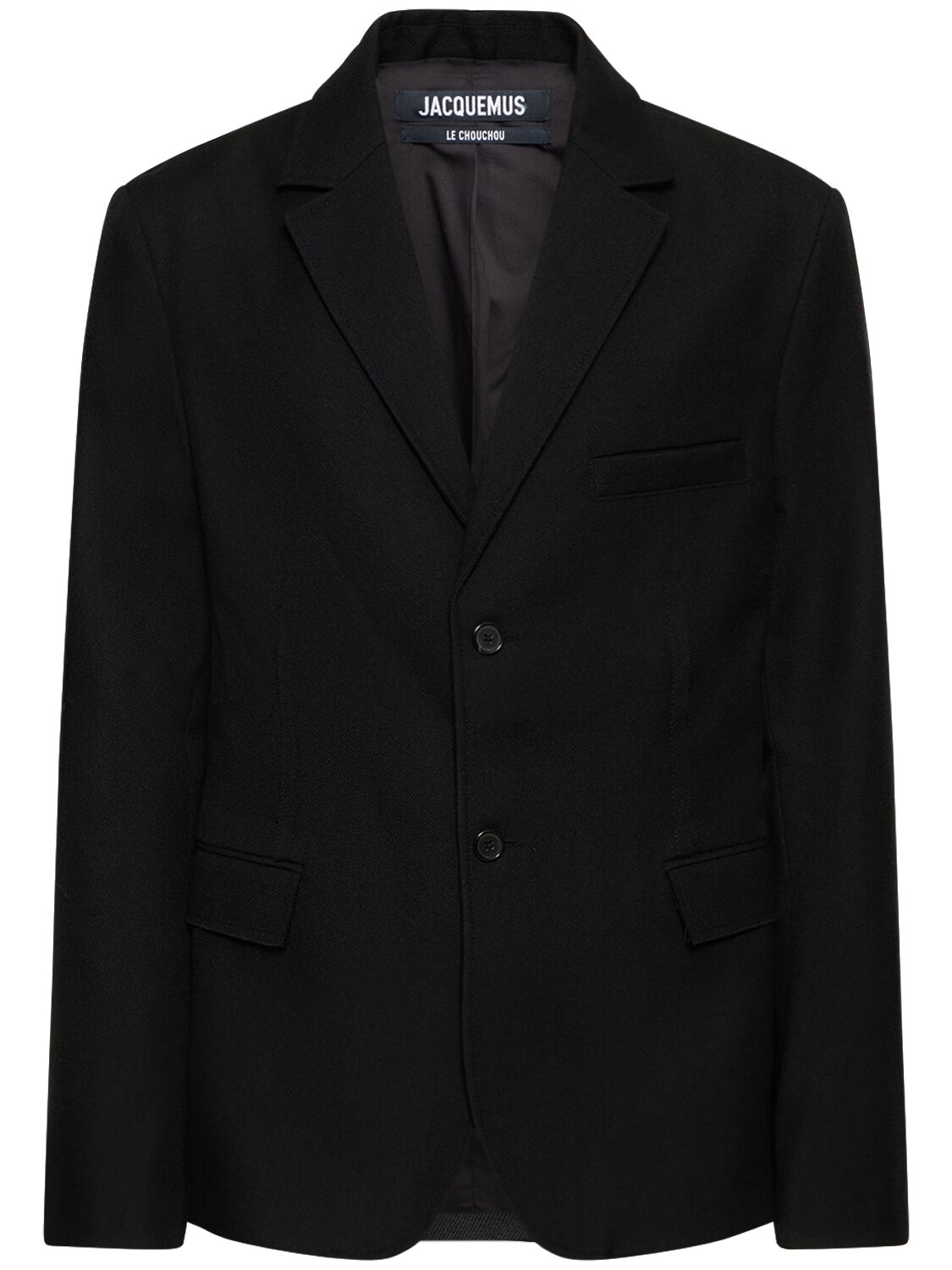 Jacquemus La Waistcoate Disgreghi Wool Jacket In Black