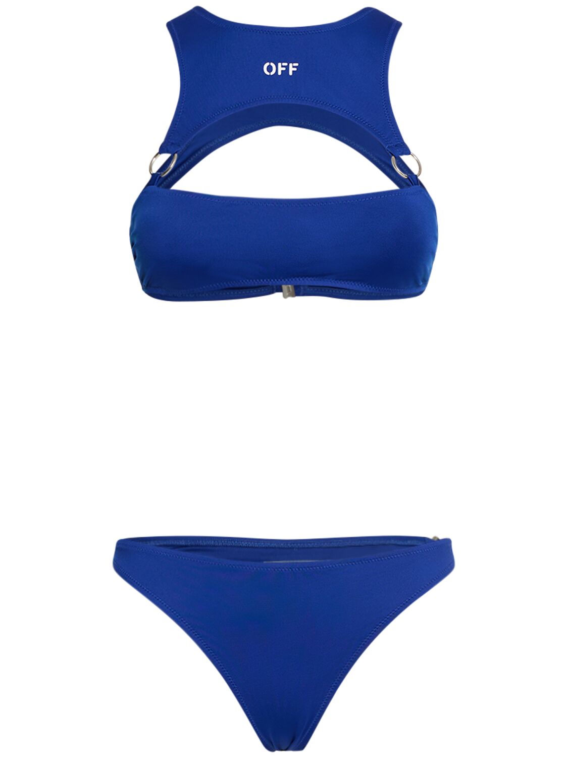 Off-white Off Logo Bikini Set In Blue