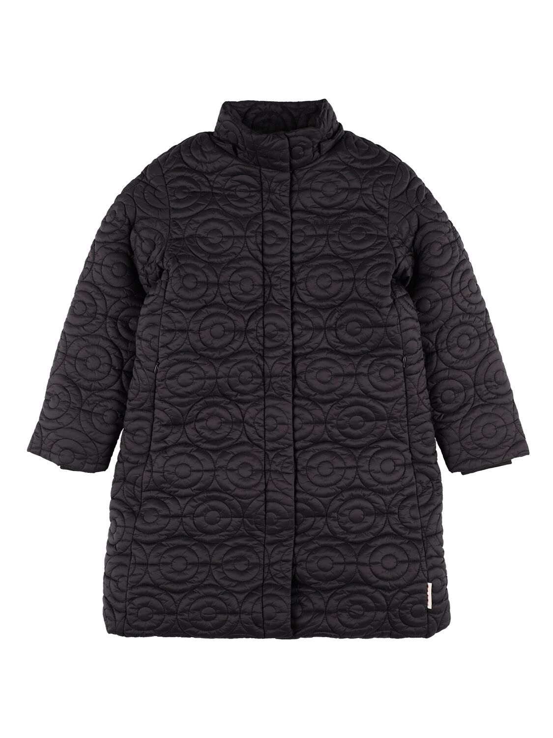 Shop Marni Junior Quilted Nylon Coat In Black