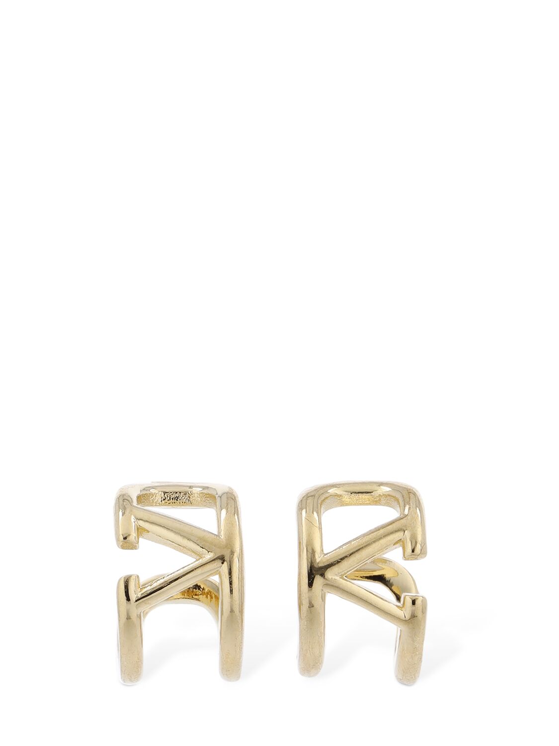 Shop Valentino Mini V Logo Signature Hoop Earrings In Gold