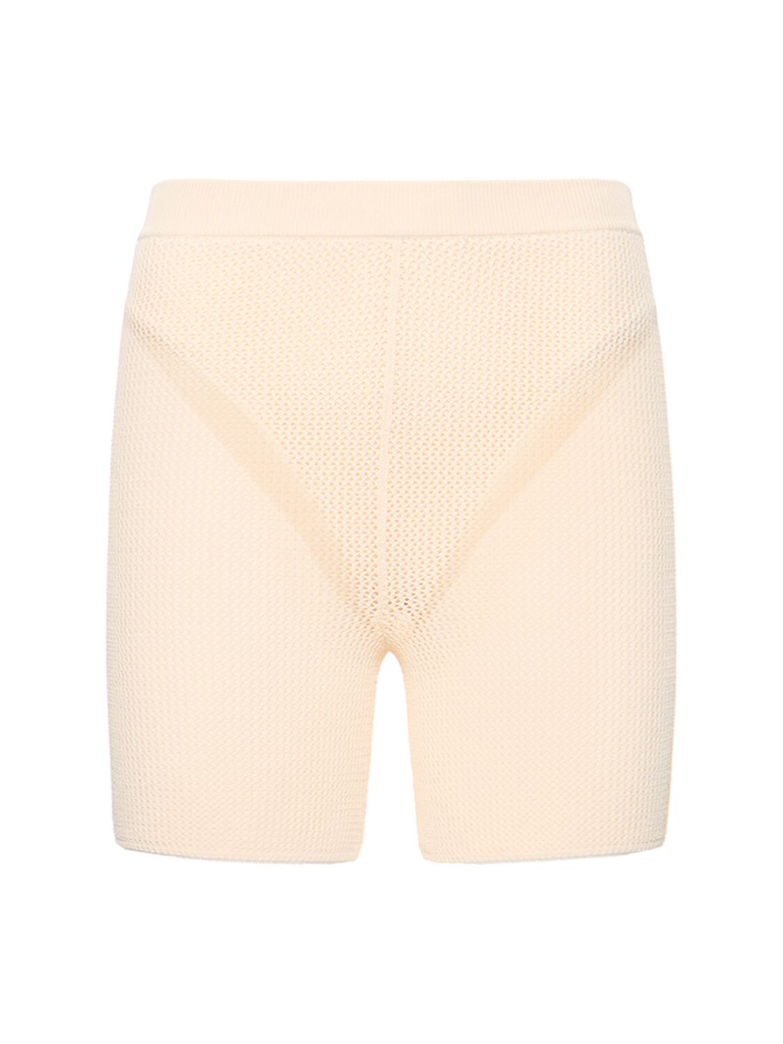 Live The Process Nyx Knitted High Waist Shorts In Beige