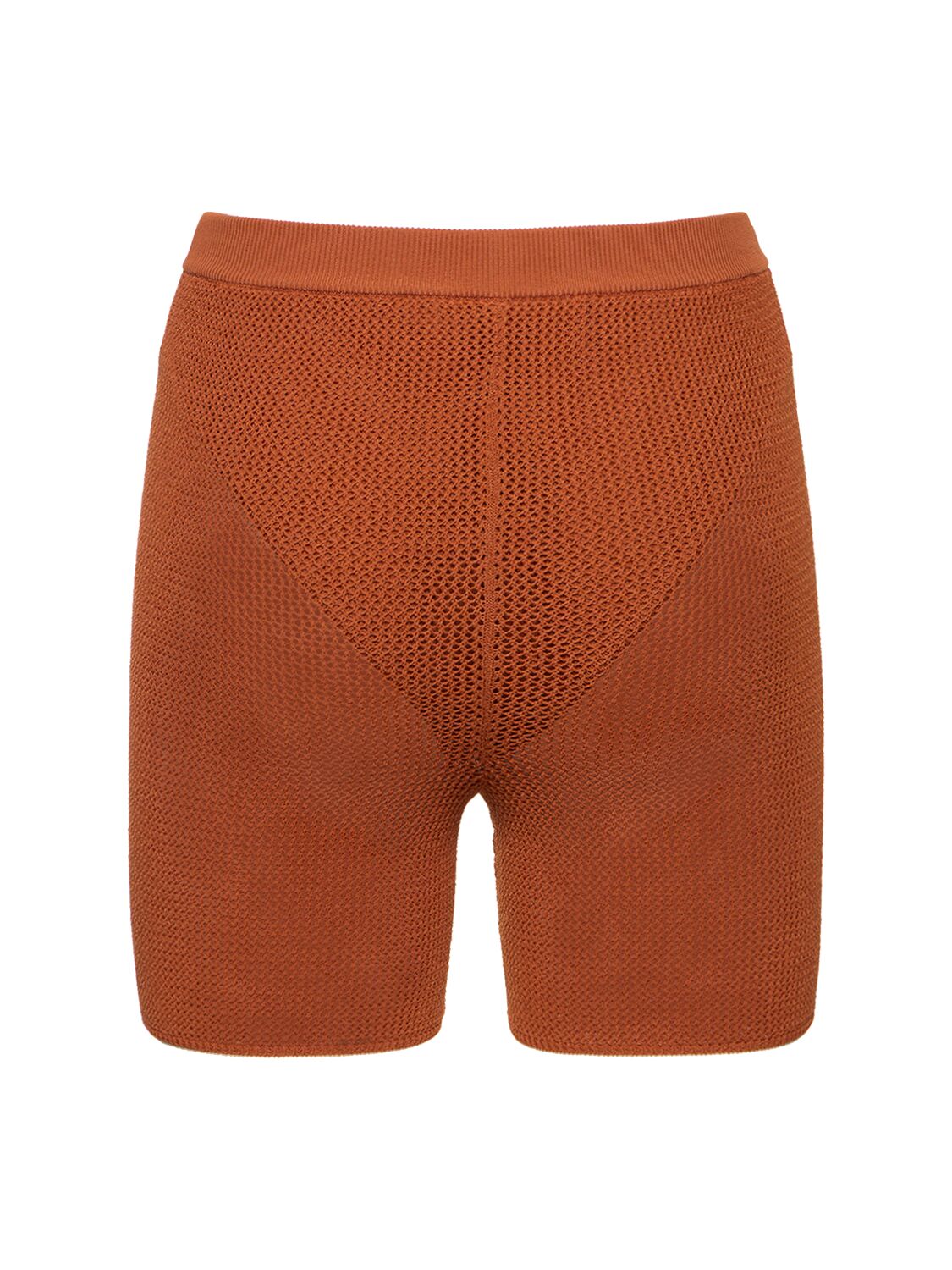 Shop Live The Process Nyx Knitted High Waist Shorts In Bronze